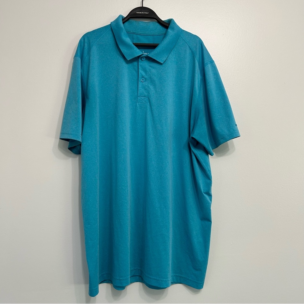 Bonobos M-Flex Cyan/Aqua Blue Men’s Golf Polo Sz Large